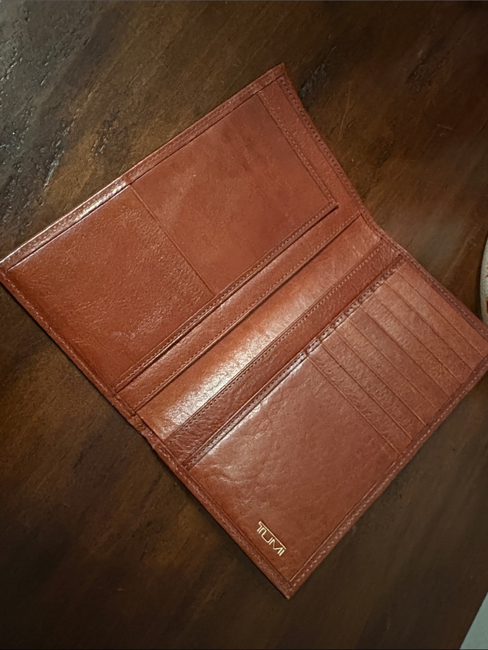 Tumi Leather Card Billfold in Brown